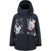 Quiksilver Girls’ Heavyweight Ski Snow Hooded Jacket, Insulated & Waterproof(Black Floral)