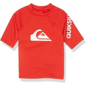 Quiksilver Boys’ All Time Short Sleeve Boy Rashguard Surf Shirt(High Risk Red)