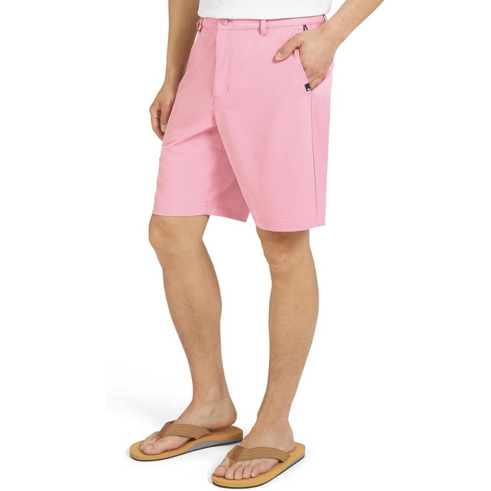 image:imageQuiksilver Mens Regular Fit Fixed Waist Water Friendly Active Hybrid ShortsSolid Design Lilas