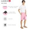 Quiksilver Men’s Regular Fit Fixed Waist Water Friendly Active Hybrid Shorts(Solid Design – Lilas)