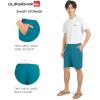 Quiksilver Men’s Regular Fit Fixed Waist Water Friendly Active Hybrid Shorts(Solid Design – Mediteranea)