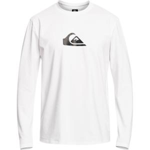 Quiksilver Men’s Solid Streak Ls Long Sleeve Surf Tee Rashguard(White)