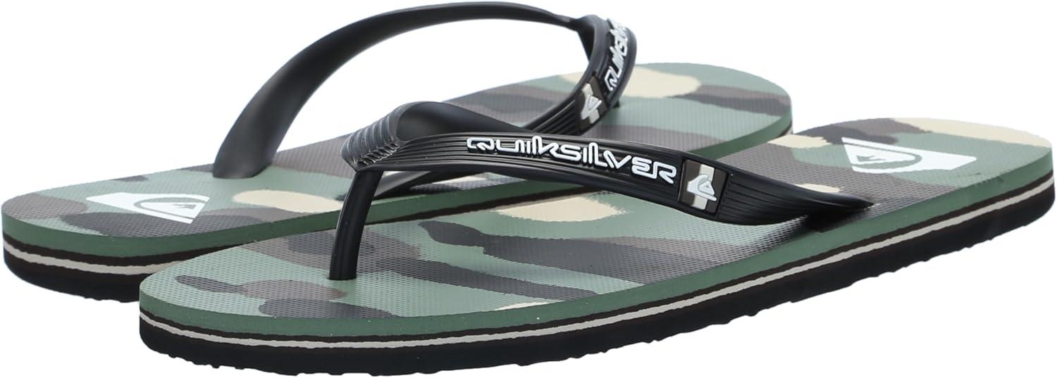 image:imageQuiksilver Mens Molokai Flip Flop Athletic SandalBlackBrownGreen 241