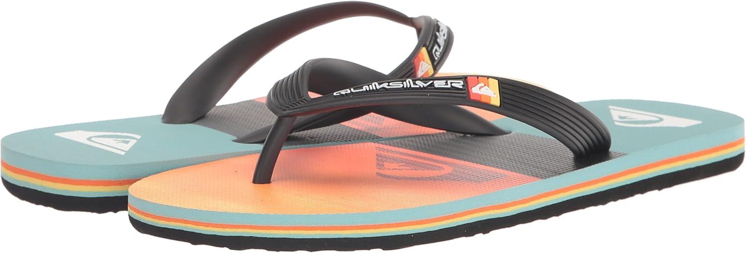 image:imageQuiksilver boys Unisexchild Molokai Art Youth SandalBlackOrangeGrey