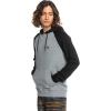 Quiksilver Men’s Essentials Hood Raglan(Light Grey Heather/Black)