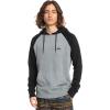 Quiksilver Men’s Essentials Hood Raglan(Light Grey Heather/Black)