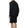 Quiksilver Rash Guard for Men UPF 50+ Big and Tall Swim Long & Short Sleeve Shirt(Black)