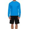 Quiksilver Rash Guard for Men UPF 50+ Big and Tall Swim Long & Short Sleeve Shirt(Surf Blue)