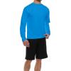 Quiksilver Rash Guard for Men UPF 50+ Big and Tall Swim Long & Short Sleeve Shirt(Surf Blue)