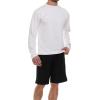 Quiksilver Rash Guard for Men UPF 50+ Big and Tall Swim Long & Short Sleeve Shirt(White)