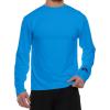 Quiksilver Rash Guard for Men UPF 50+ Big and Tall Swim Long & Short Sleeve Shirt(Surf Blue)
