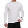 Quiksilver Rash Guard for Men UPF 50+ Big and Tall Swim Long & Short Sleeve Shirt(White)