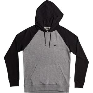 Quiksilver Men’s Essentials Hood Raglan(Light Grey Heather/Black)
