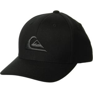 Quiksilver Men’s Quiksilver Men’s Mountain & Wave Stretch Fit Curve Brim Hat(Black/Black)