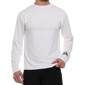 Quiksilver Rash Guard for Men UPF 50+ Big and Tall Swim Long & Short Sleeve Shirt(White)