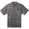 Quiksilver Men’s Framed Fish Button-up Woven Shirt(Black Framed Fish Woven)