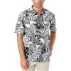Quiksilver Waterman Men’s Siesta Button-Front Shirt(Black/White)
