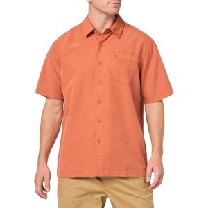 Quiksilver Men’s Centinela 4 Button Up Comfort Fit Pocket Shirt(Mango Centinela 241)