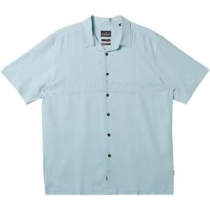 Quiksilver Men’s Men’s Tahiti Palms 4 Button Up Floral Collared Shirt(Starlight Blue 241)