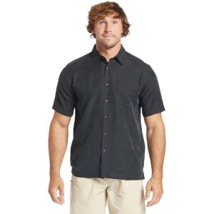 Quiksilver Men’s Quiksilver Men’s Manele Bay Button Up Floral Collared Shirt(Black)