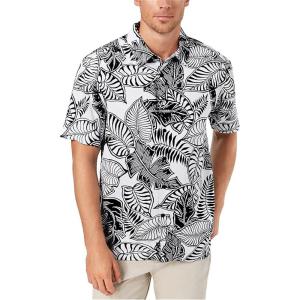 Quiksilver Waterman Men’s Siesta Button-Front Shirt(Black/White)