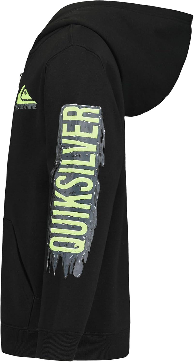 image:imageQuiksilver Boys Fullzip Fleece Hoodie Sweatshirt With Front Pouch PocketBlack Gum