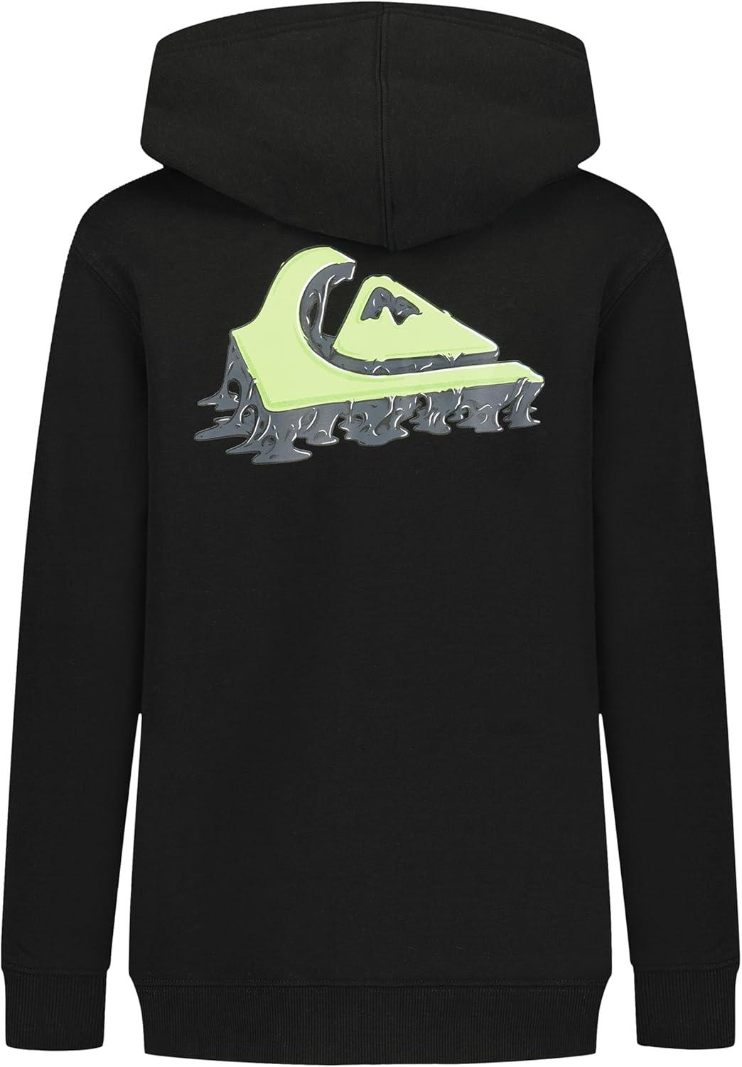 image:imageQuiksilver Boys Fullzip Fleece Hoodie Sweatshirt With Front Pouch PocketBlack Gum