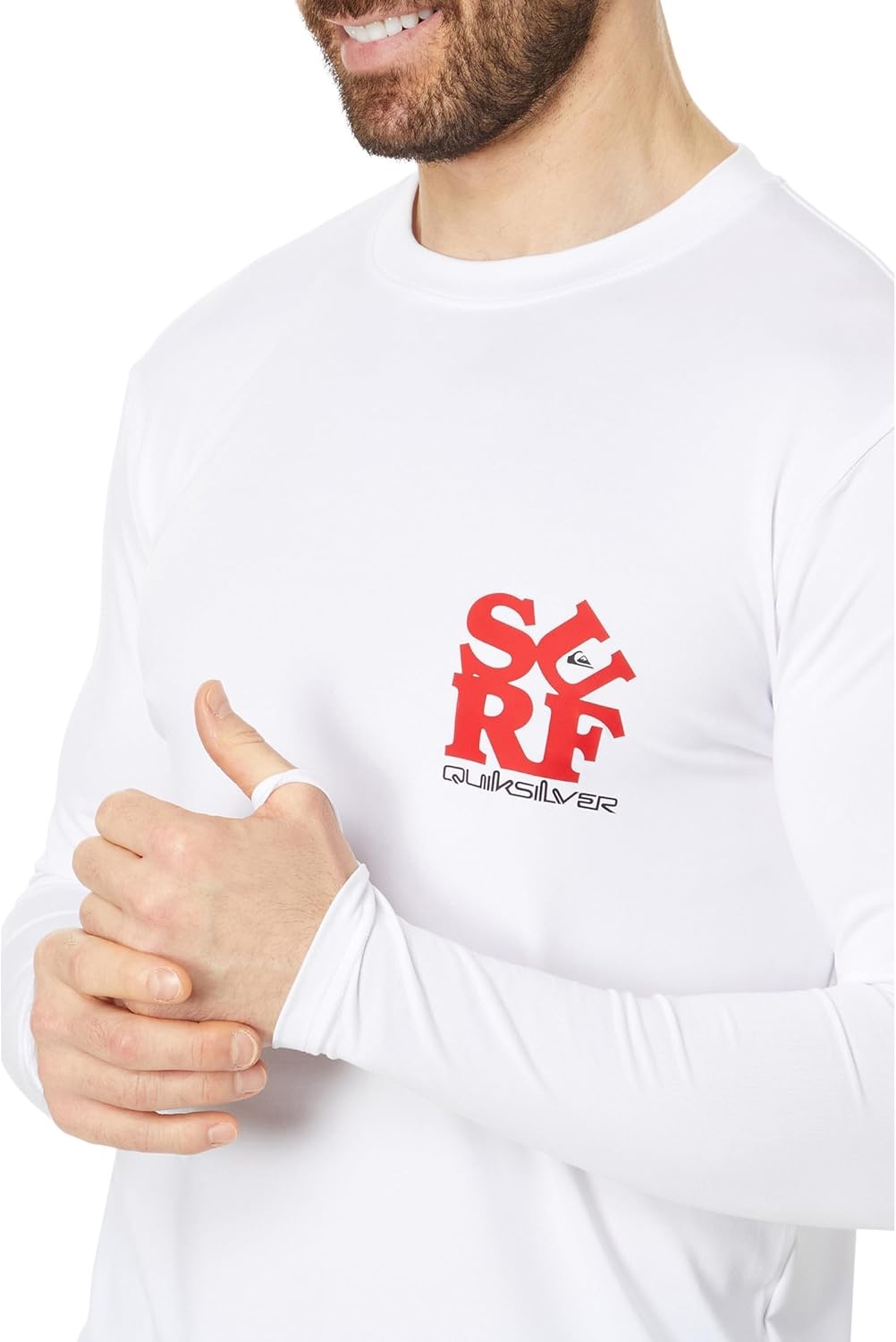 image:imageQuiksilver Mens Everyday Surf Tee Long SleeveWhiteBlack