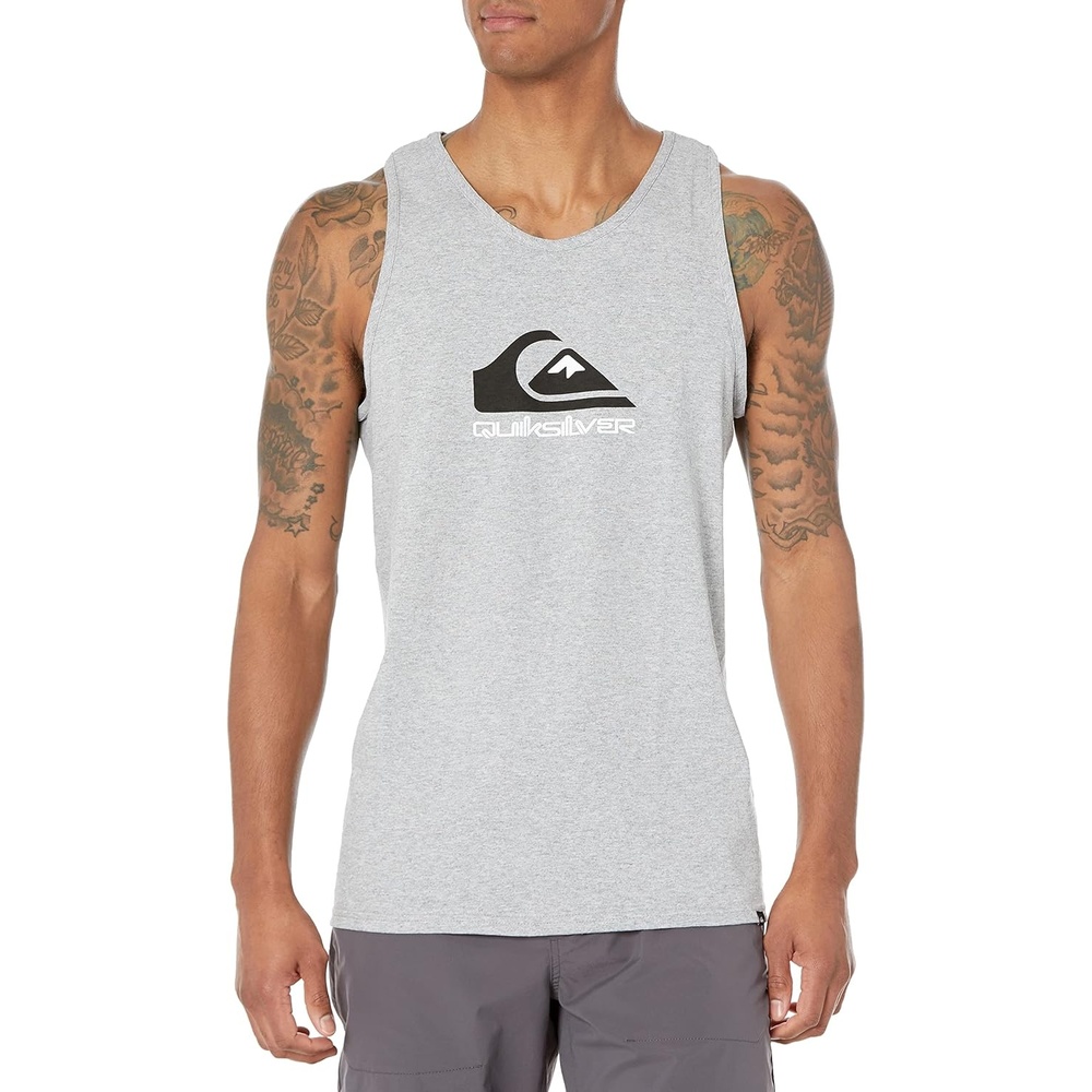 image:imageQuiksilver Mens MW Logo Sleeveless Tank Top Tee ShirtLight Grey Heather