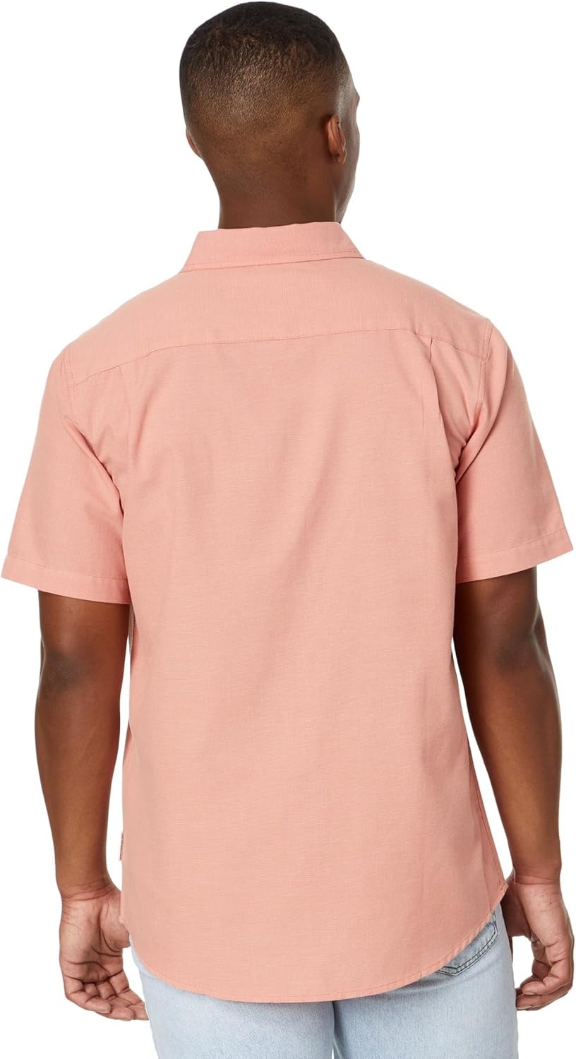 image:imageQuiksilver Mens Quiksilver Mens Shoreline Classic Button Up Woven TopCanyon Clay 241