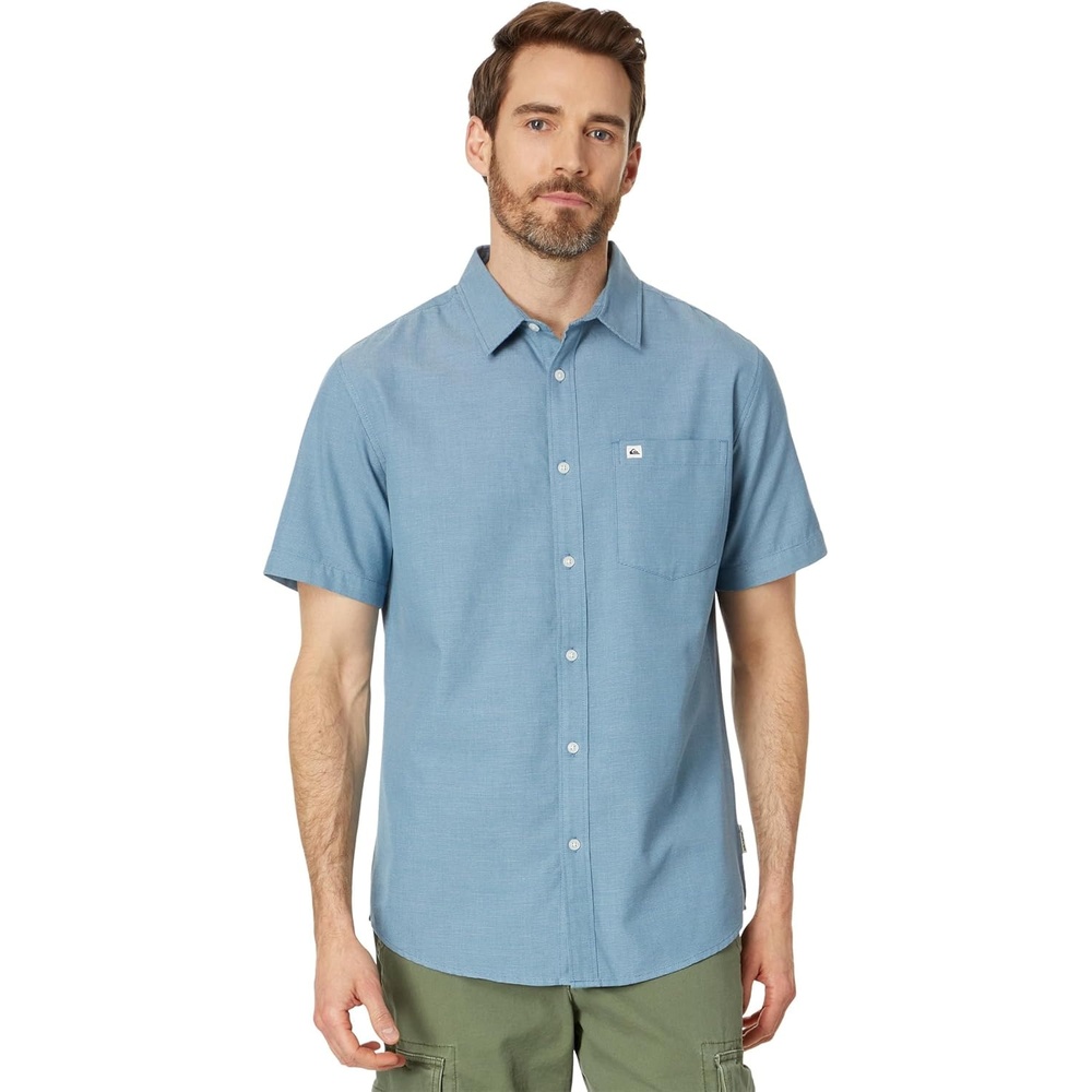 image:imageQuiksilver Mens Quiksilver Mens Shoreline Classic Button Up Woven TopBlue Shadow 241
