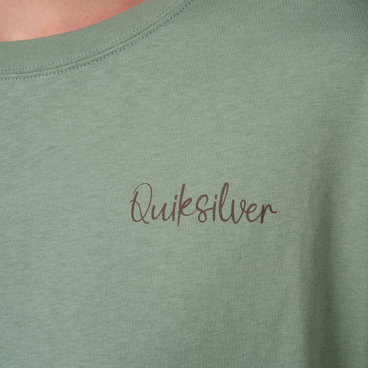 image:imageQuiksilver Womens Womens Island Time Cropped Boyfriend TShirtSage Pebble