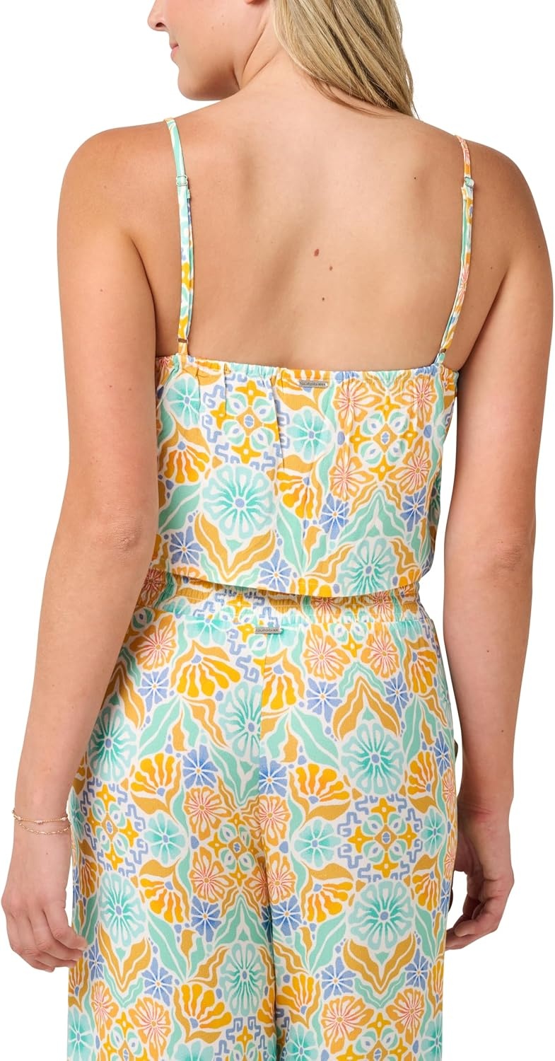 image:imageQuiksilver Womens Womens Jessa Sun Blooms Print Cami TopSurf Green