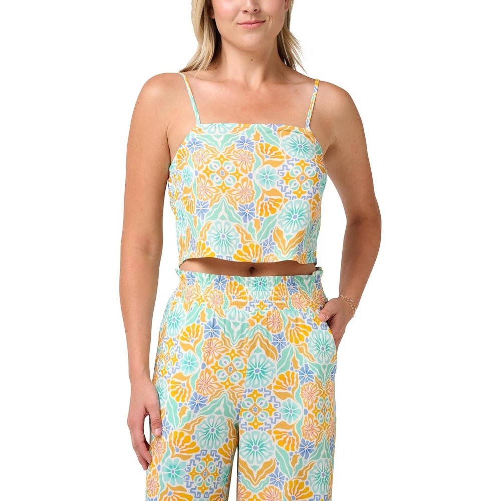 image:imageQuiksilver Womens Womens Jessa Sun Blooms Print Cami TopSurf Green