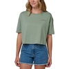 Quiksilver Women’s Women’s Island Time Cropped Boyfriend T-Shirt(Sage Pebble)