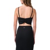 Quiksilver Women’s Women’s Rhea Solid Cropped Rib Tank Top(Black)