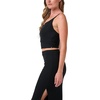 Quiksilver Women’s Women’s Rhea Solid Cropped Rib Tank Top(Black)