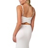 Quiksilver Women’s Women’s Rhea Solid Cropped Rib Tank Top(White)