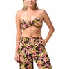 Quiksilver Women’s Women’s Sunkissed Maui Vacation Print Bandeau(Black)