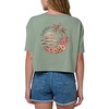 Quiksilver Women’s Women’s Island Time Cropped Boyfriend T-Shirt(Sage Pebble)
