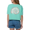 Quiksilver Women’s Women’s Surf Sun Smile Cropped Boyfriend T-Shirt(Surf Green)