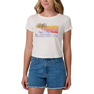 Quiksilver Women’s Women’s Hawaiian Sunset Baby Tee(White)