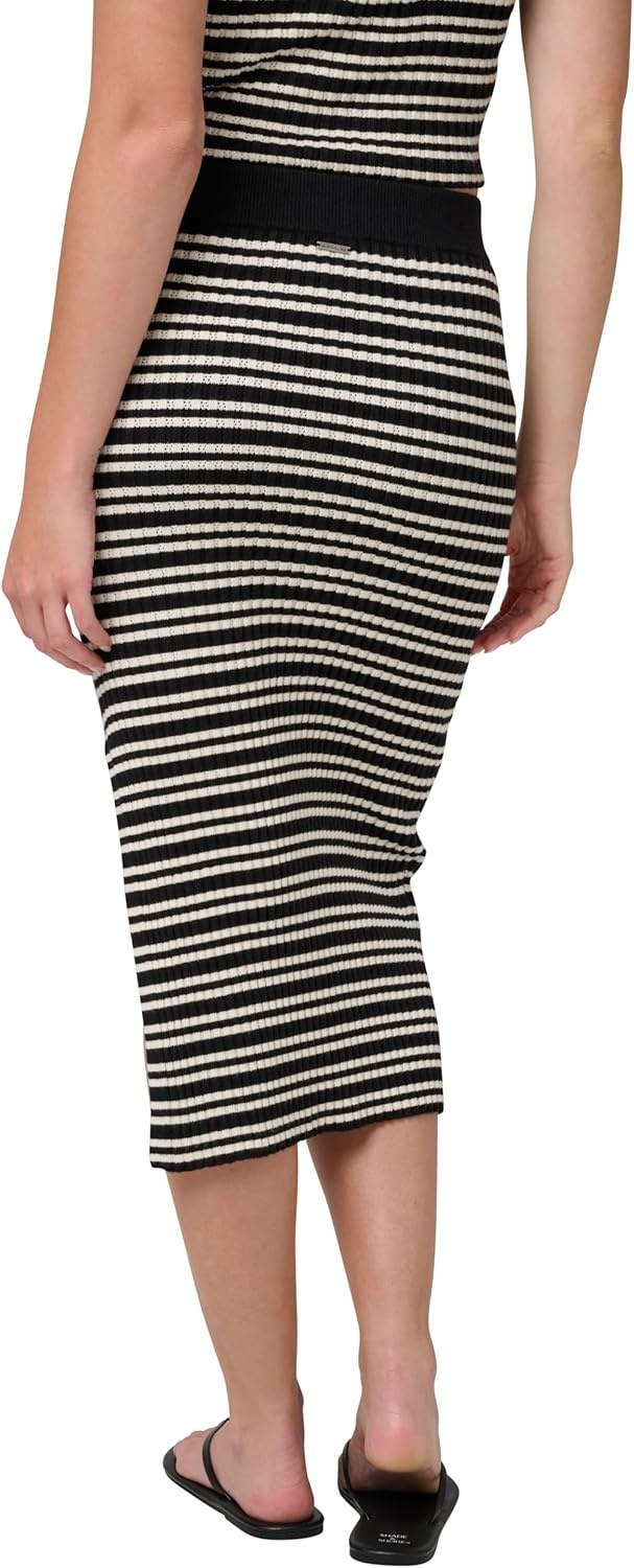 image:imageQuiksilver Womens Womens Cora Bay Stripe Sweater Midi SkirtBlack