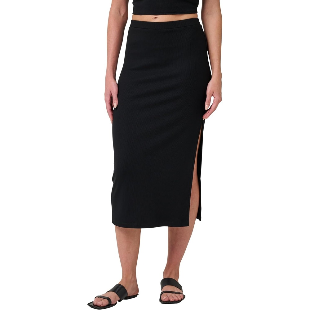 image:imageQuiksilver Womens Womens Cora Bay Solid Ribbed Midi SkirtBlack