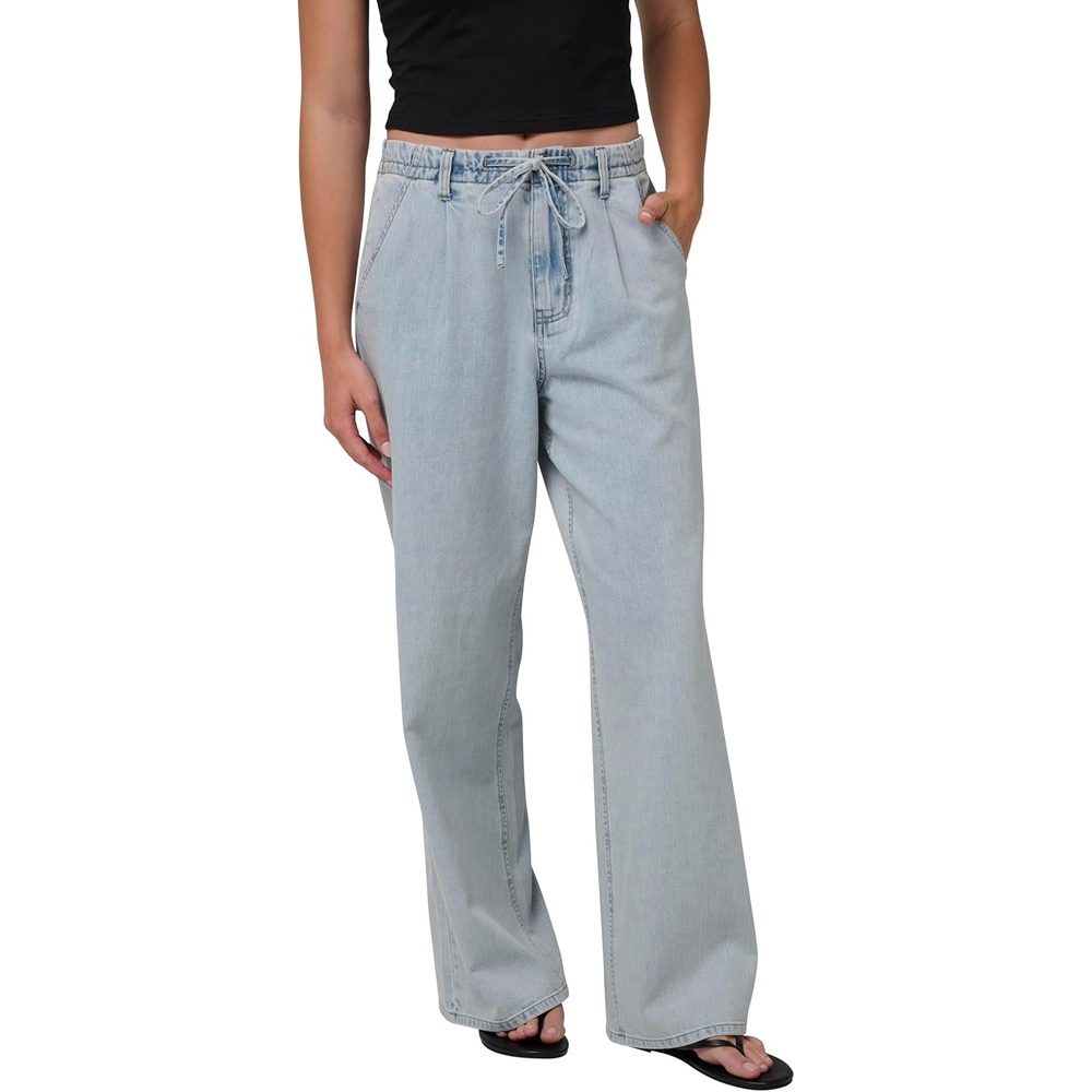 image:imageQuiksilver Womens Womens Tidepool High Rise Drawstring Waist JeanDusty Blue
