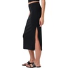 Quiksilver Women’s Women’s Cora Bay Solid Ribbed Midi Skirt(Black)