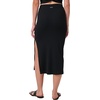 Quiksilver Women’s Women’s Cora Bay Solid Ribbed Midi Skirt(Black)