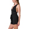 Quiksilver Women’s Women’s Tezza Solid Textured Tie Romper(Black)