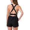 Quiksilver Women’s Women’s Tezza Solid Textured Tie Romper(Black)
