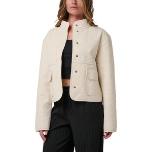 Quiksilver Women’s Women’s Sundial Hidden Snap Front Quilted Jacket(Seashell)